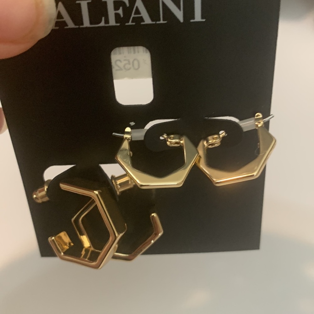 Alfani Set of Two Hexagonal Hoops